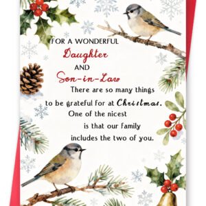 Funny Daughter and Son In Law Christmas Card, Happy Christmas Card for Daughter and Son In Law, Xmas Cards