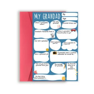 Funny Grandad Fathers Day Card, Happy Father’s Day Gift for Grandpa, Unique Birthday Card Gift for Grandad, Granddad Bday Card Idea, Fill in The Blanks Grandad Card