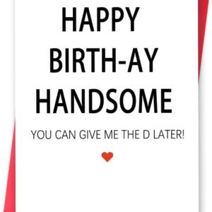 Funny Birthday Card for Men, Humor Birthday Card Gift for Husband Boyfriend Fiance, Unique Bday Card for Him