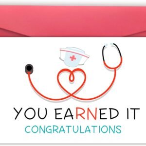 Lovely Nurse Graduation Card for Her, RN Graduation Gifts for Nurses, Funny Nursing School Graduate Card for Girls