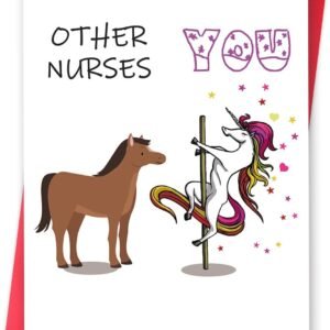 Cute Thank You Card for Nurses for Women, Funny Nursing School Graduate Card, Medical Staff Appreciate Greeting Card, Happy Nurse Birthday Graduation Leaving Retirement Card Gifts With Envelope