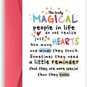 Colours Positivity Cards, Thank You Friendship Card Gifts for Him Her, Beautiful Self Confidence Card for Friends, Family