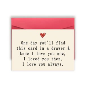 Romantic Valentines Day Card for Wife Husband, Sweet Anniversary Card for Girlfriend Boyfriend, Funny Birthday Card for Women Men, Love You Always Gift for Him Her, Love Card