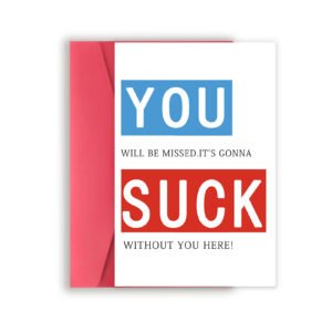 Sarcasm Leaving Definition Card for Work Bestie Friend, Rude Farewell Gifts for Coworkers, Naughty Going Away Gifts for Women Men, Funny Goodbye Cards for Him Her